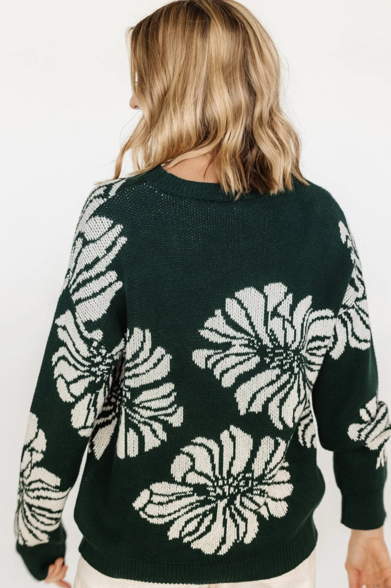 Baltic Born Maude Sweater | Green + Off White