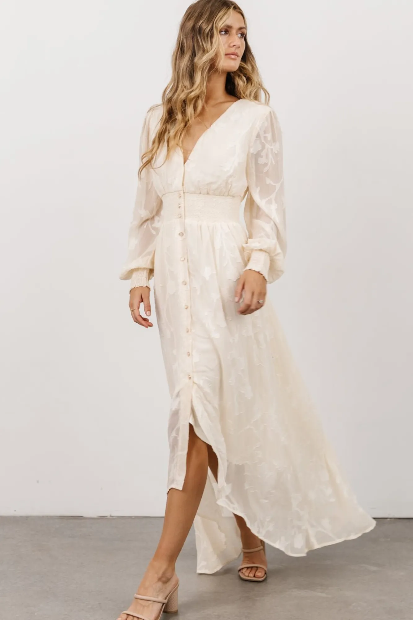 Baltic Born Mayfair High Low Maxi Dress | Vintage Cream