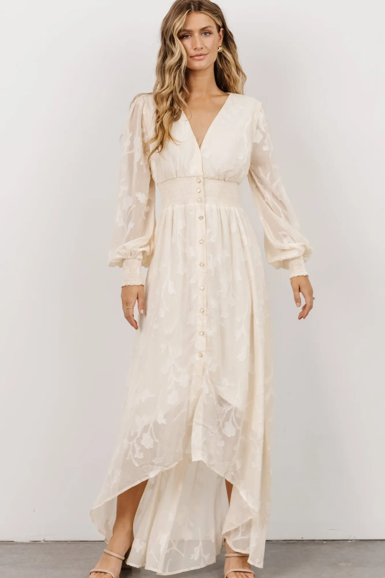 Baltic Born Mayfair High Low Maxi Dress | Vintage Cream