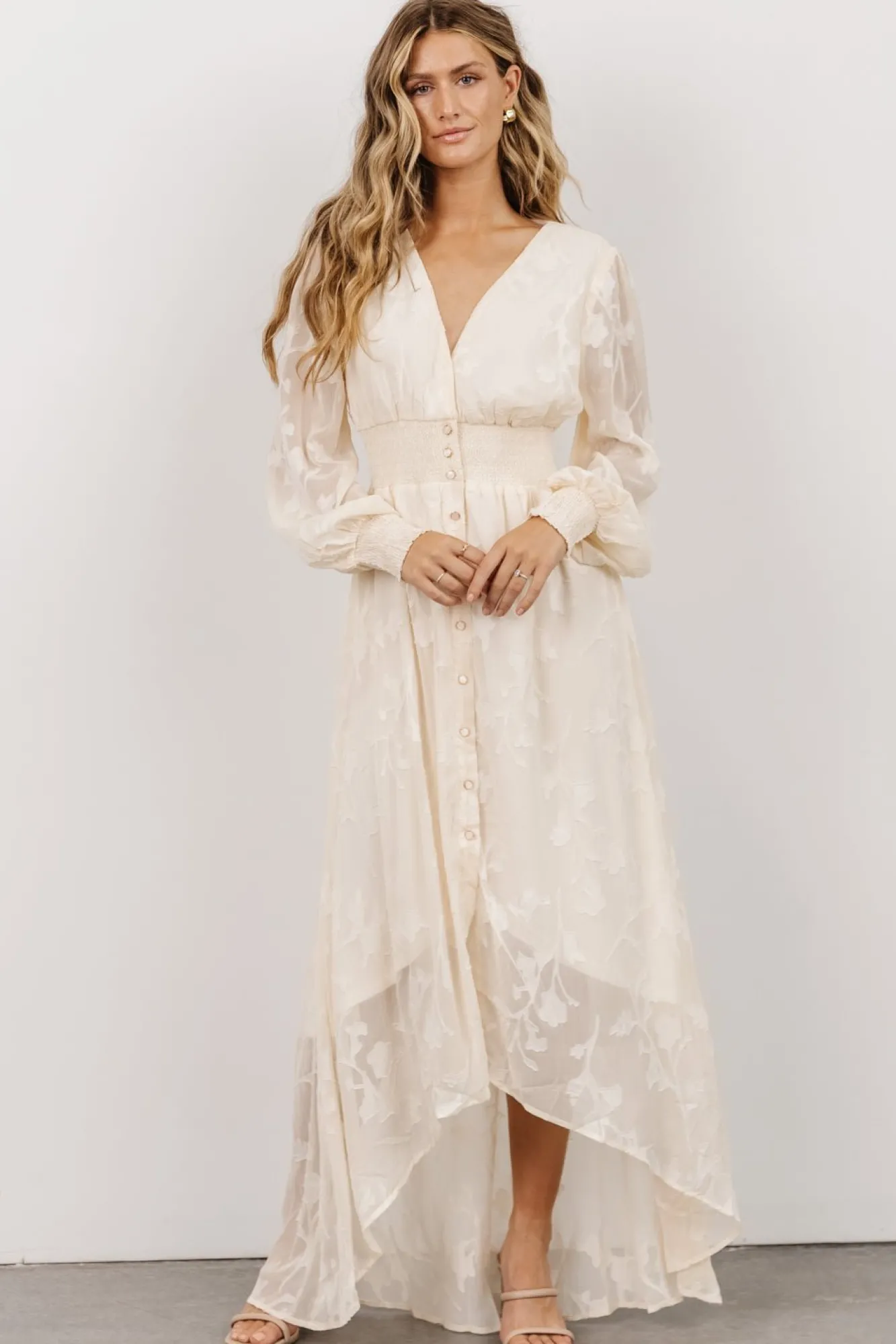 Baltic Born Mayfair High Low Maxi Dress | Vintage Cream
