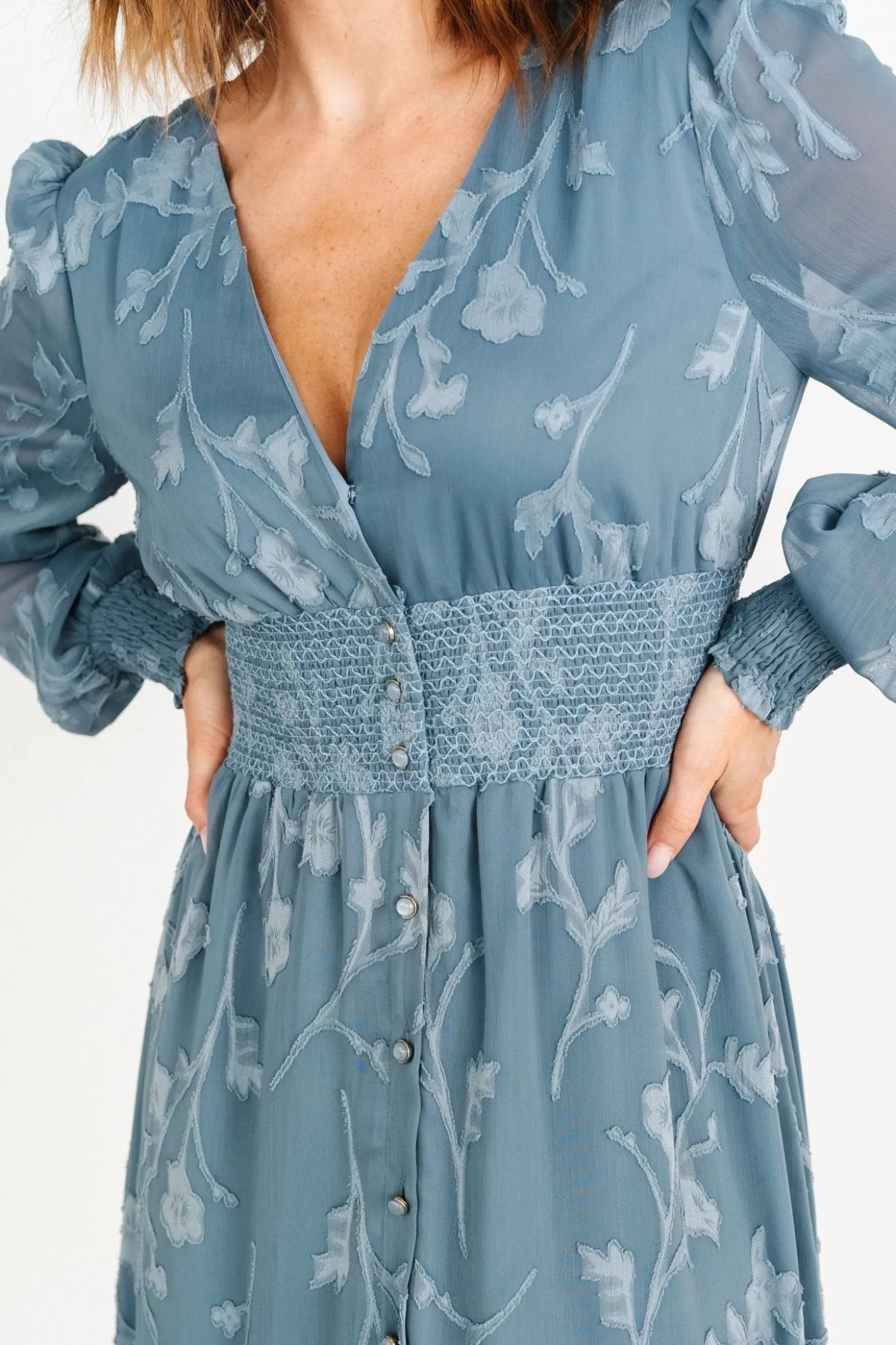 Baltic Born Mayfair High Low Maxi Dress | Slate Blue