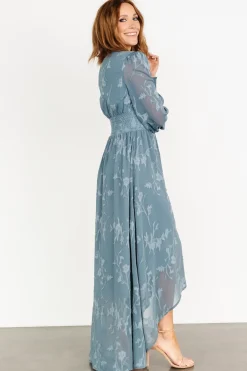 Baltic Born Mayfair High Low Maxi Dress | Slate Blue