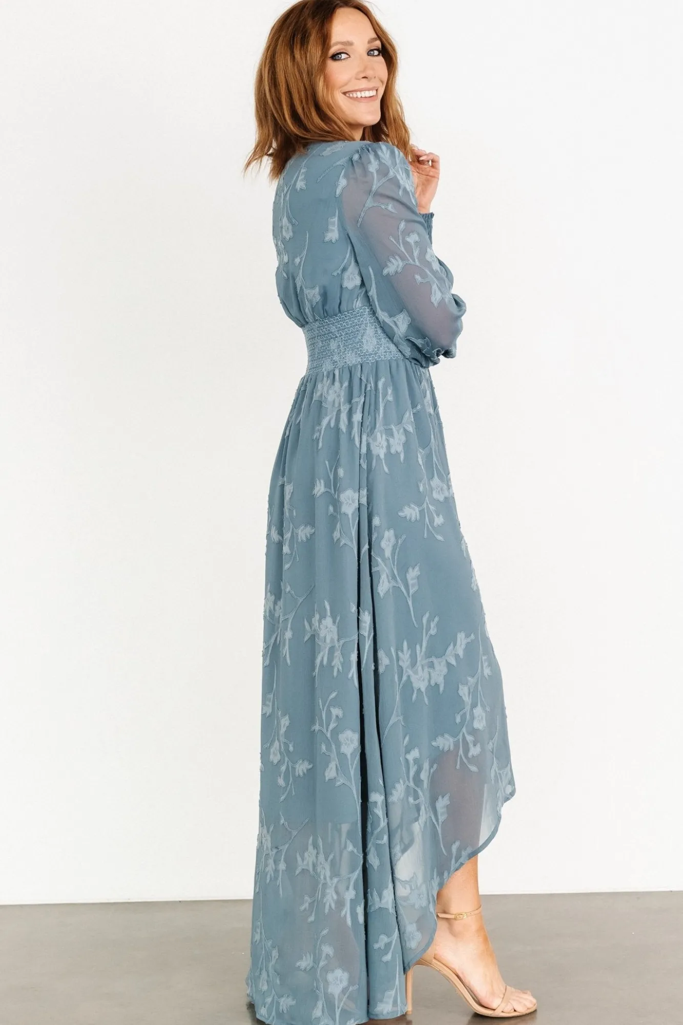 Baltic Born Mayfair High Low Maxi Dress | Slate Blue