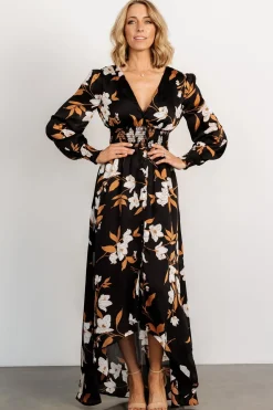 Baltic Born Mayfair High Low Maxi Dress | Black Floral