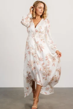 Baltic Born Mayfair High Low Maxi Dress | White Floral