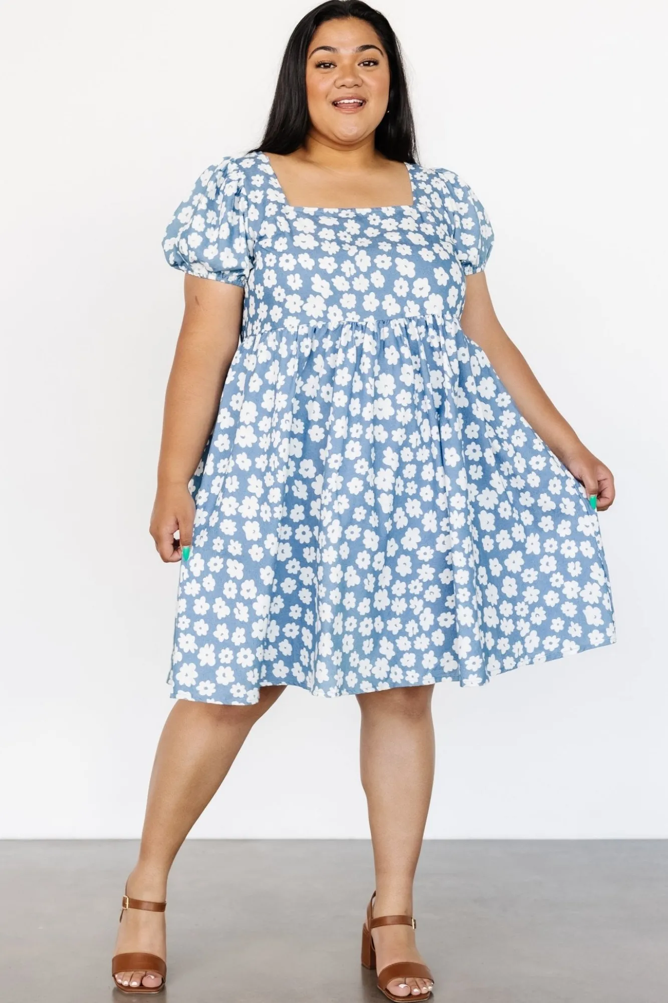 Baltic Born McKell Mini Dress | Chambray Floral