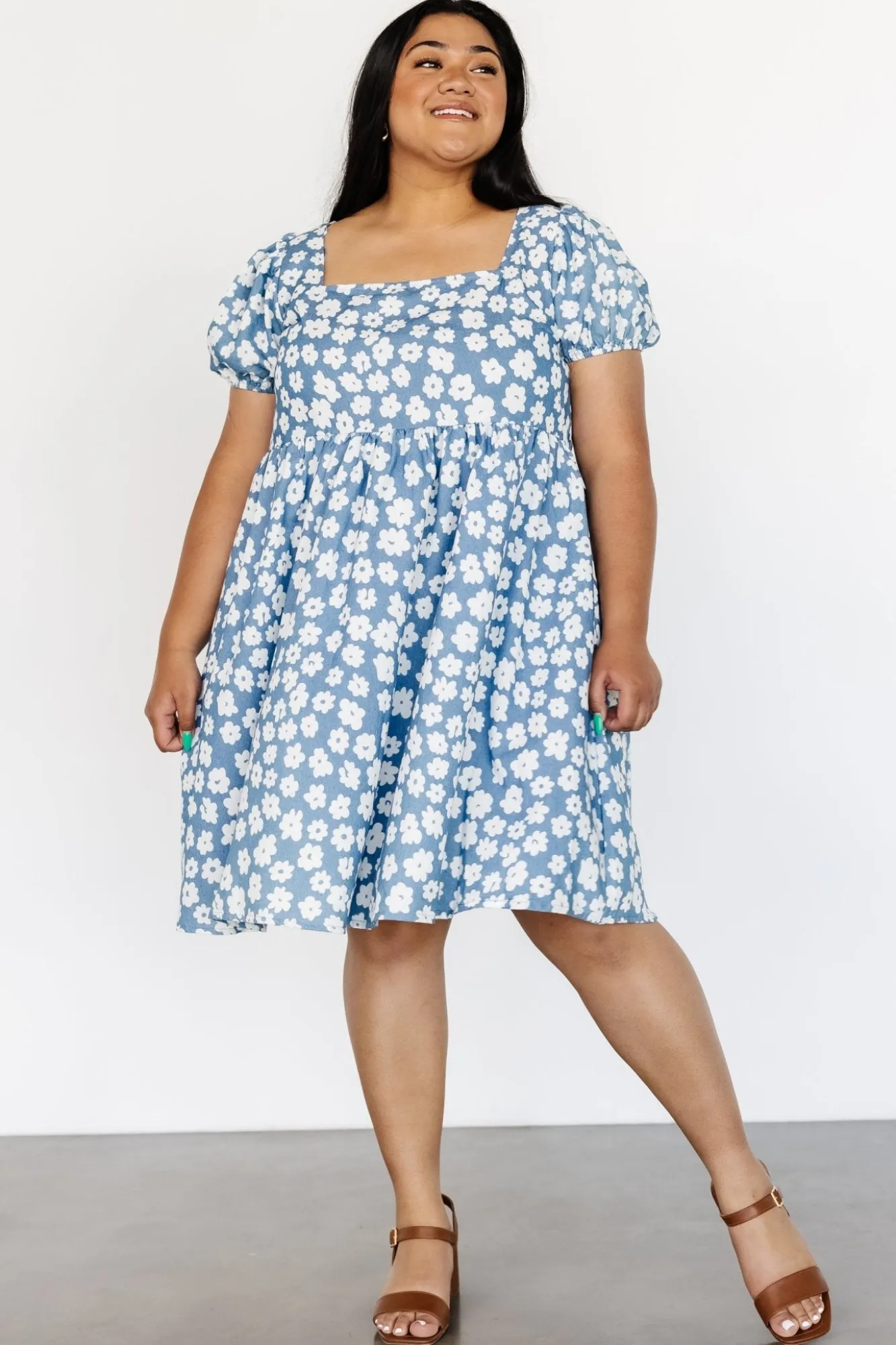 Baltic Born McKell Mini Dress | Chambray Floral