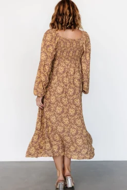 Baltic Born McKinney Dress | Brown + Gold Floral