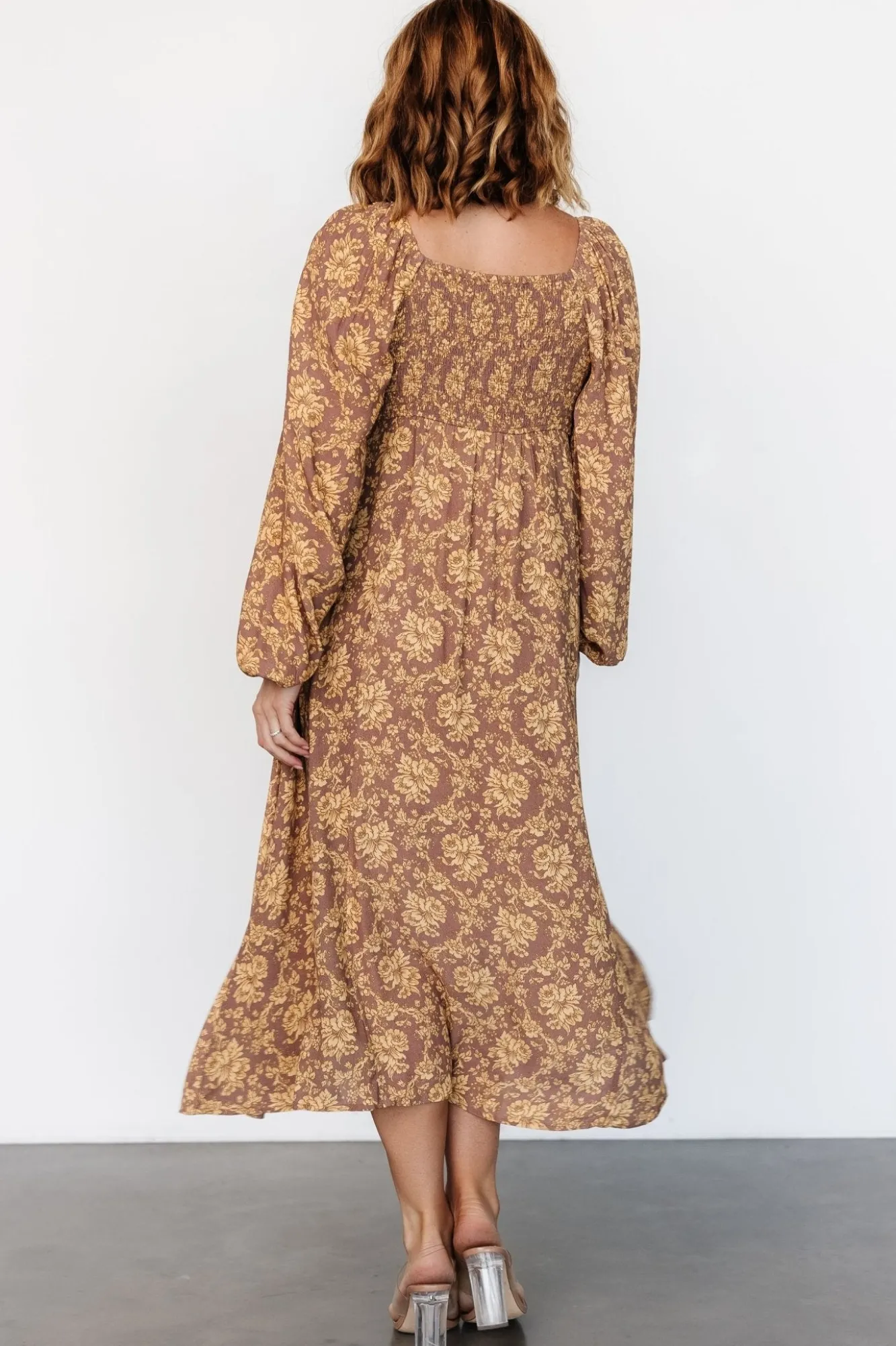Baltic Born McKinney Dress | Brown + Gold Floral
