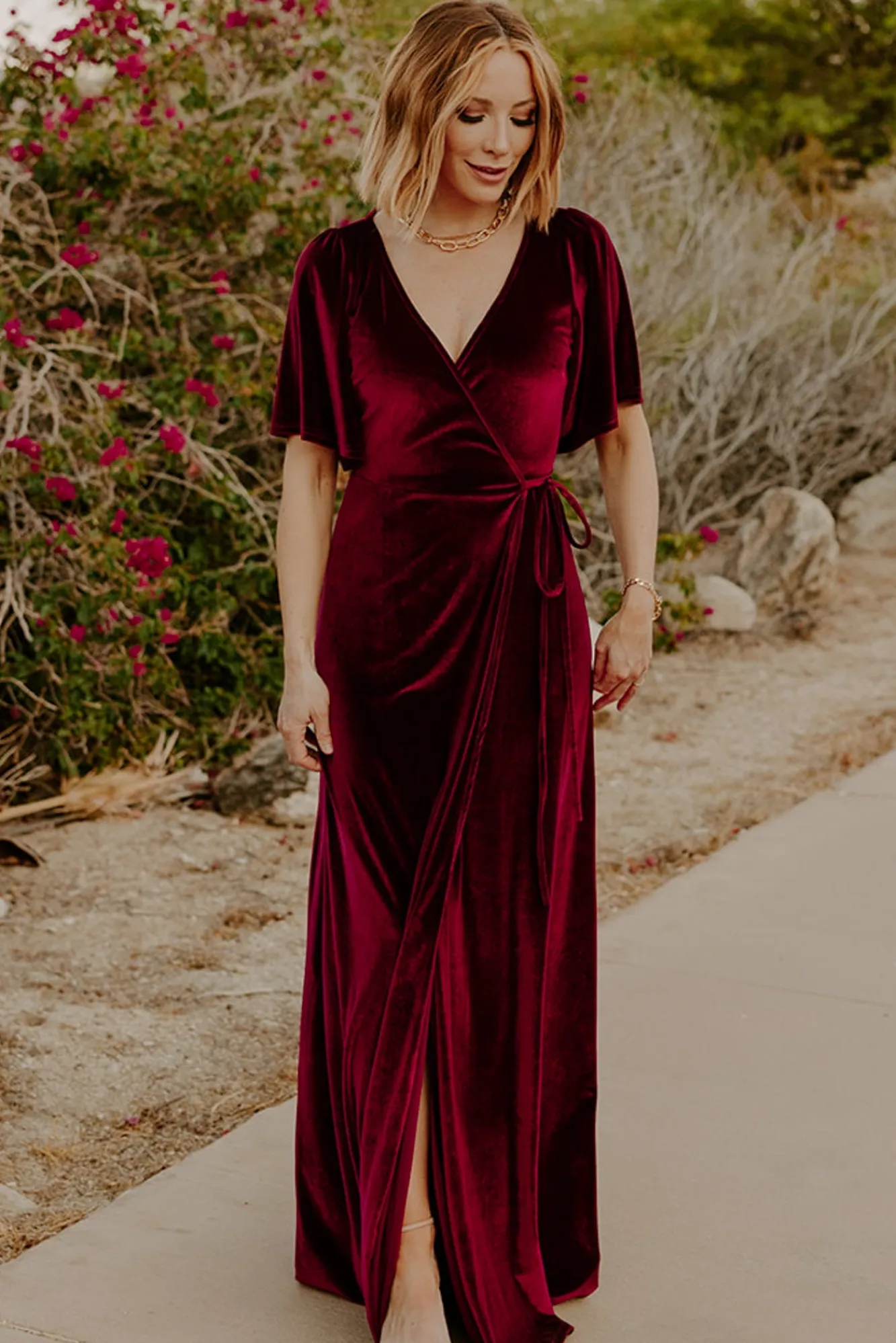 Baltic Born Meghan Velvet Wrap Maxi Dress |