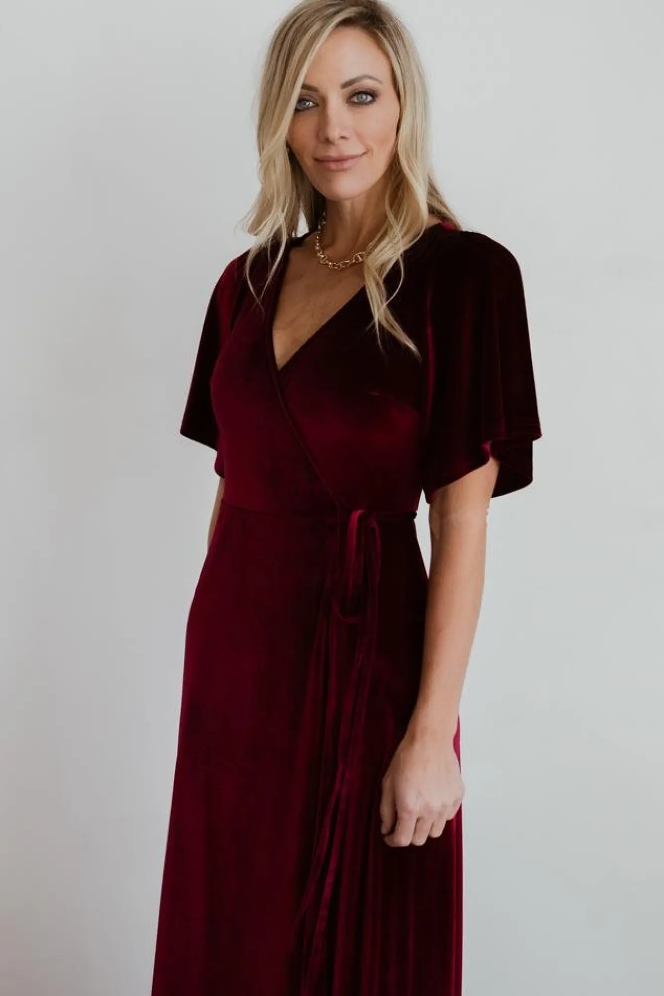 Baltic Born Meghan Velvet Wrap Maxi Dress |