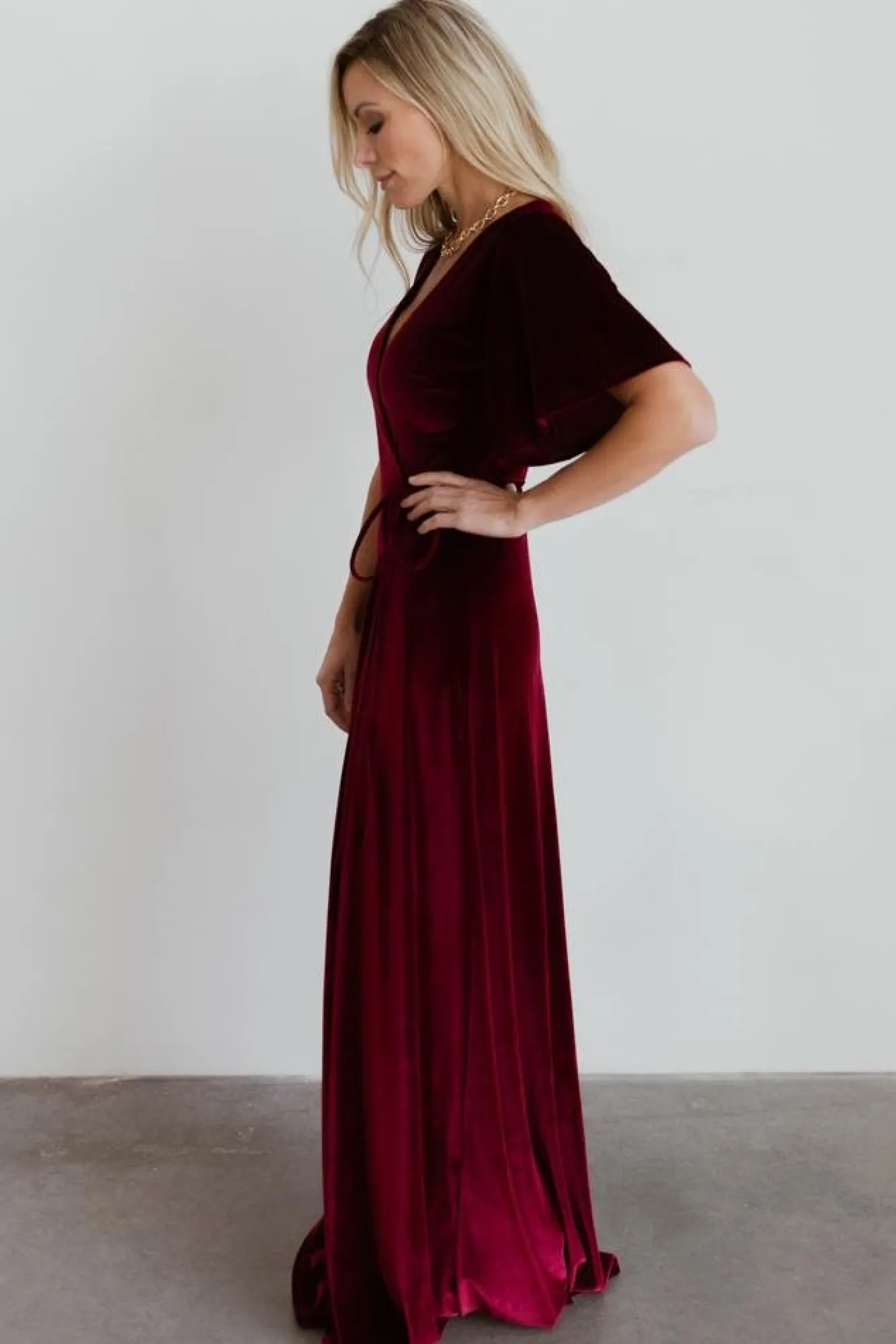 Baltic Born Meghan Velvet Wrap Maxi Dress |
