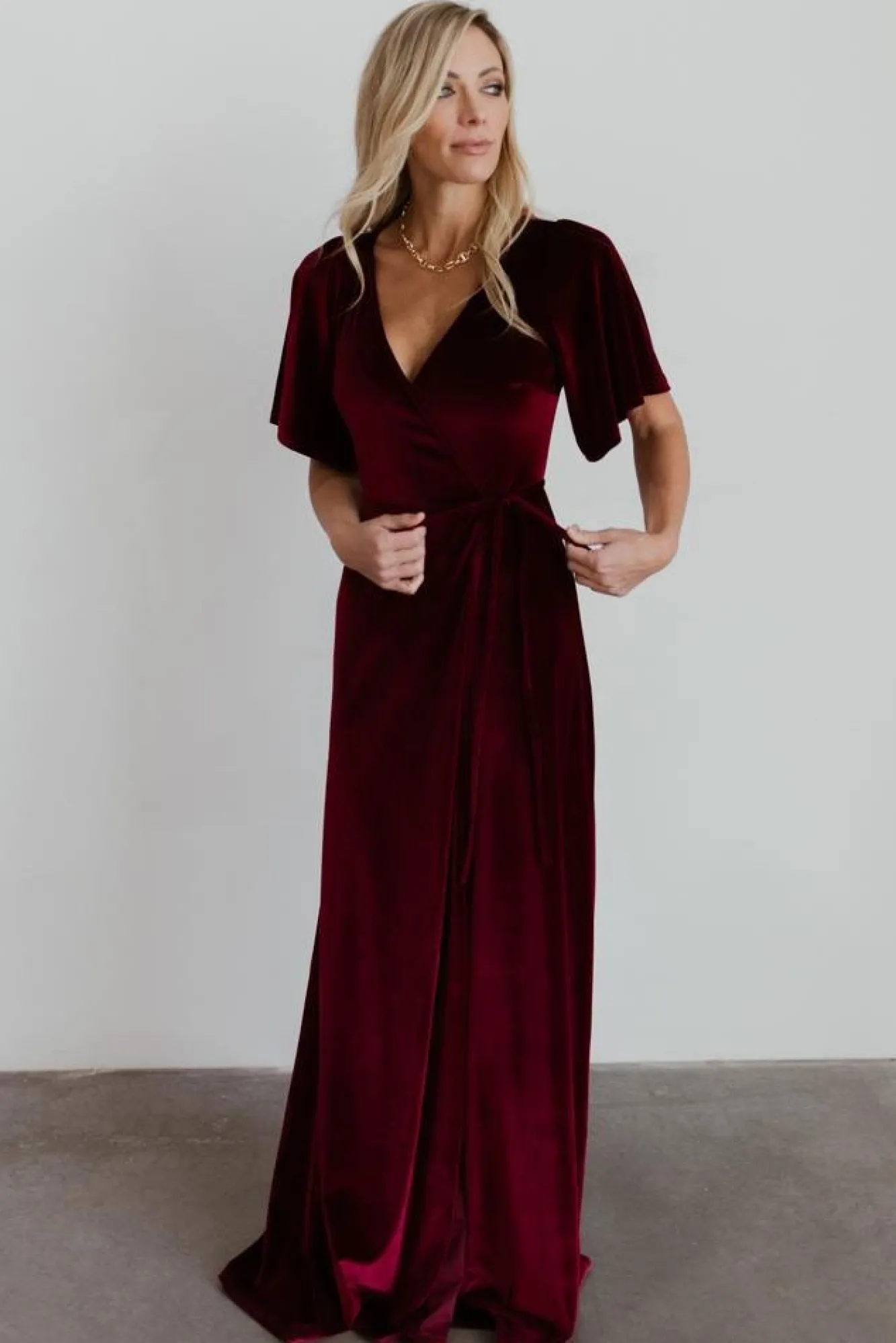Baltic Born Meghan Velvet Wrap Maxi Dress |