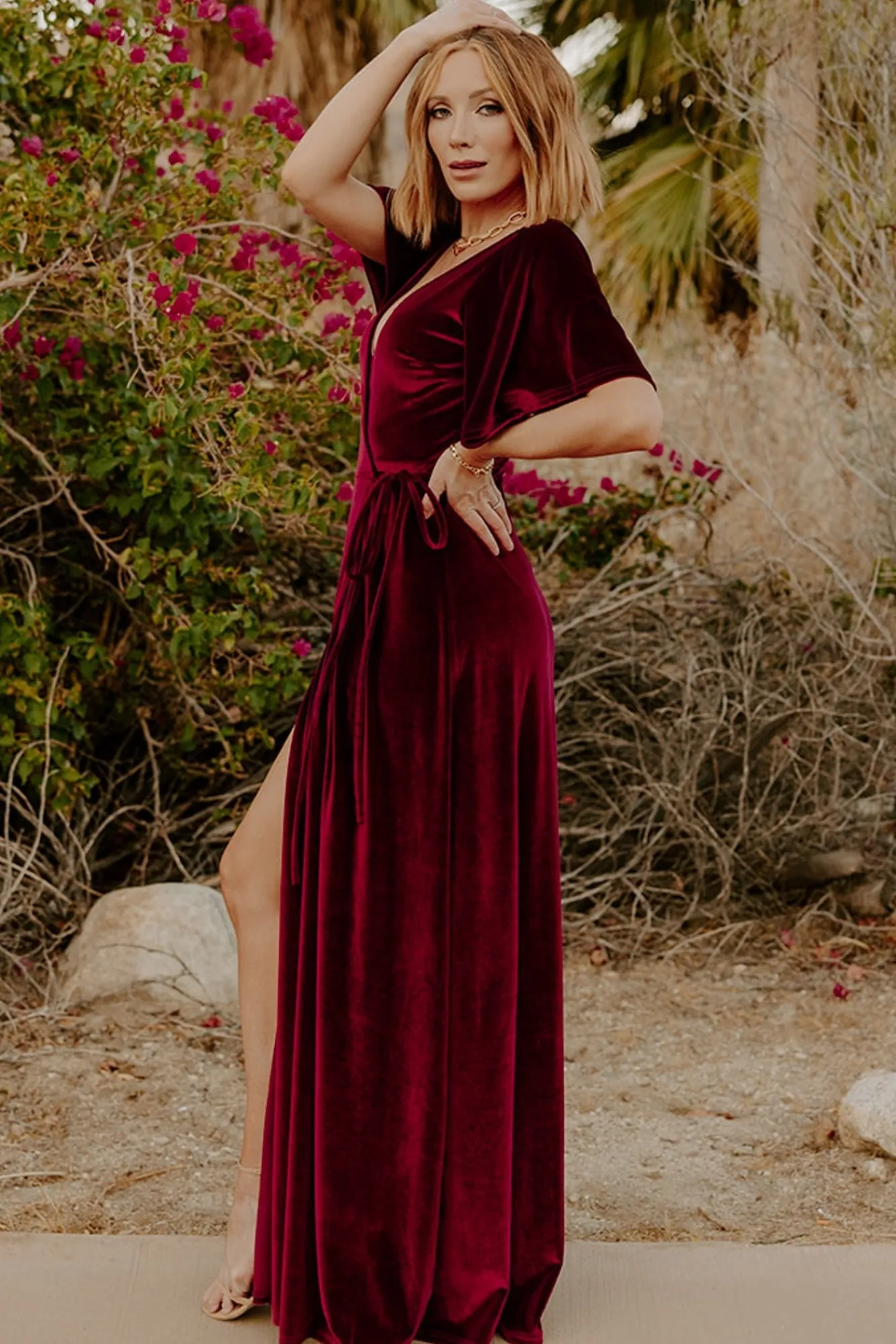Baltic Born Meghan Velvet Wrap Maxi Dress |