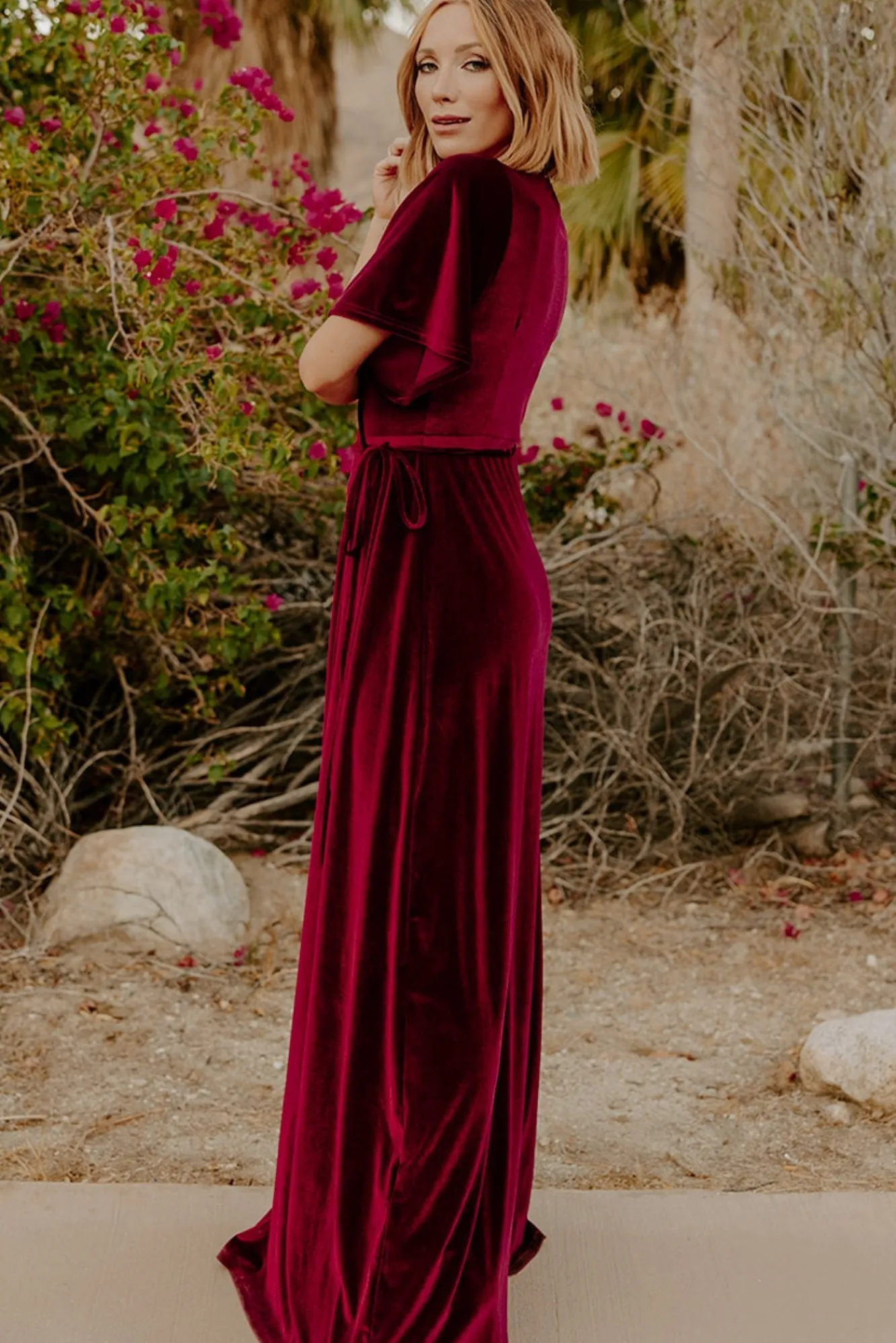 Baltic Born Meghan Velvet Wrap Maxi Dress |