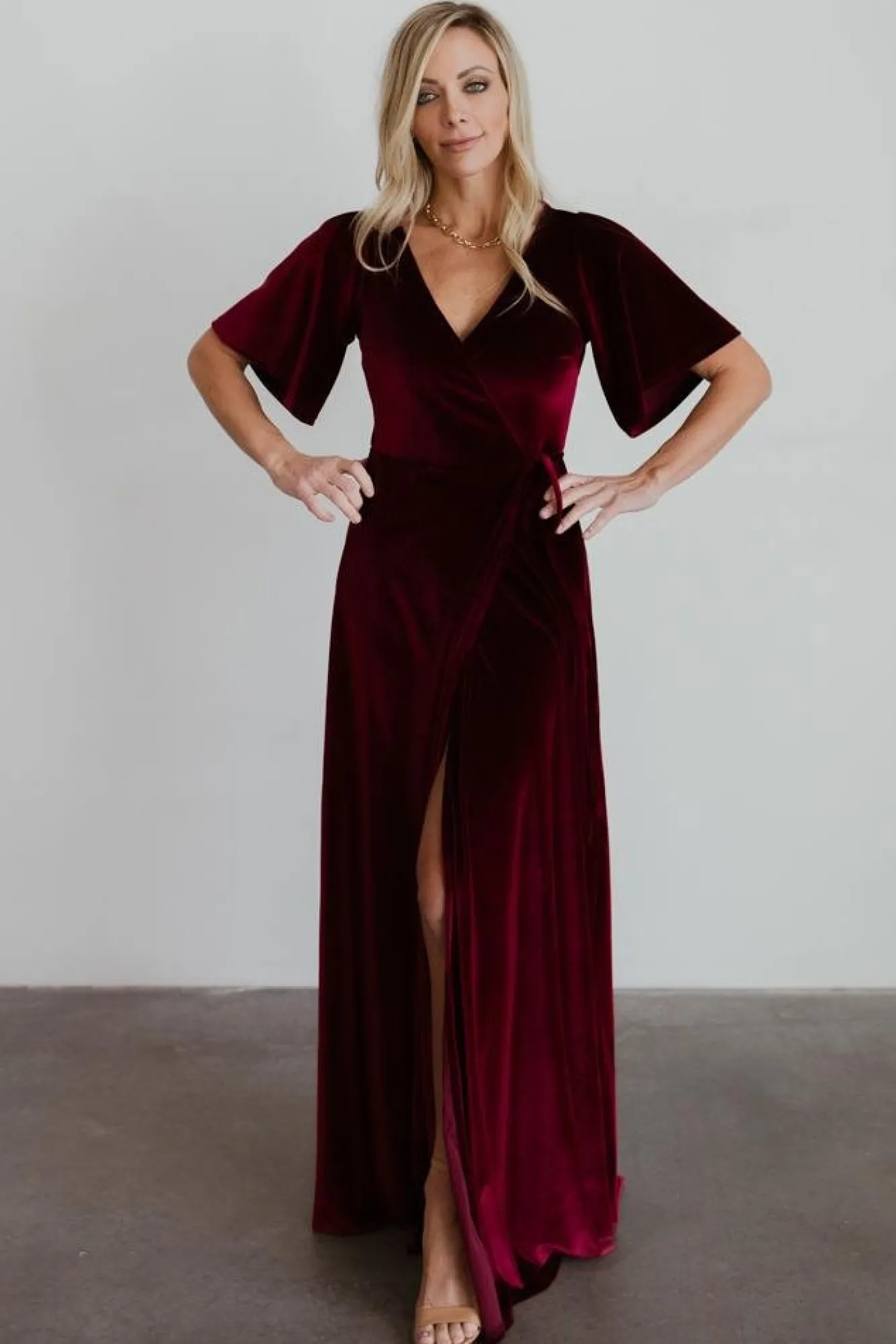 Baltic Born Meghan Velvet Wrap Maxi Dress |