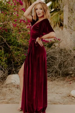 Baltic Born Meghan Velvet Wrap Maxi Dress |