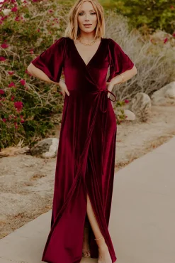 Baltic Born Meghan Velvet Wrap Maxi Dress |