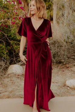Baltic Born Meghan Velvet Wrap Maxi Dress |