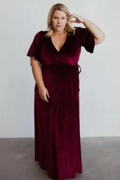 Baltic Born Meghan Velvet Wrap Maxi Dress |