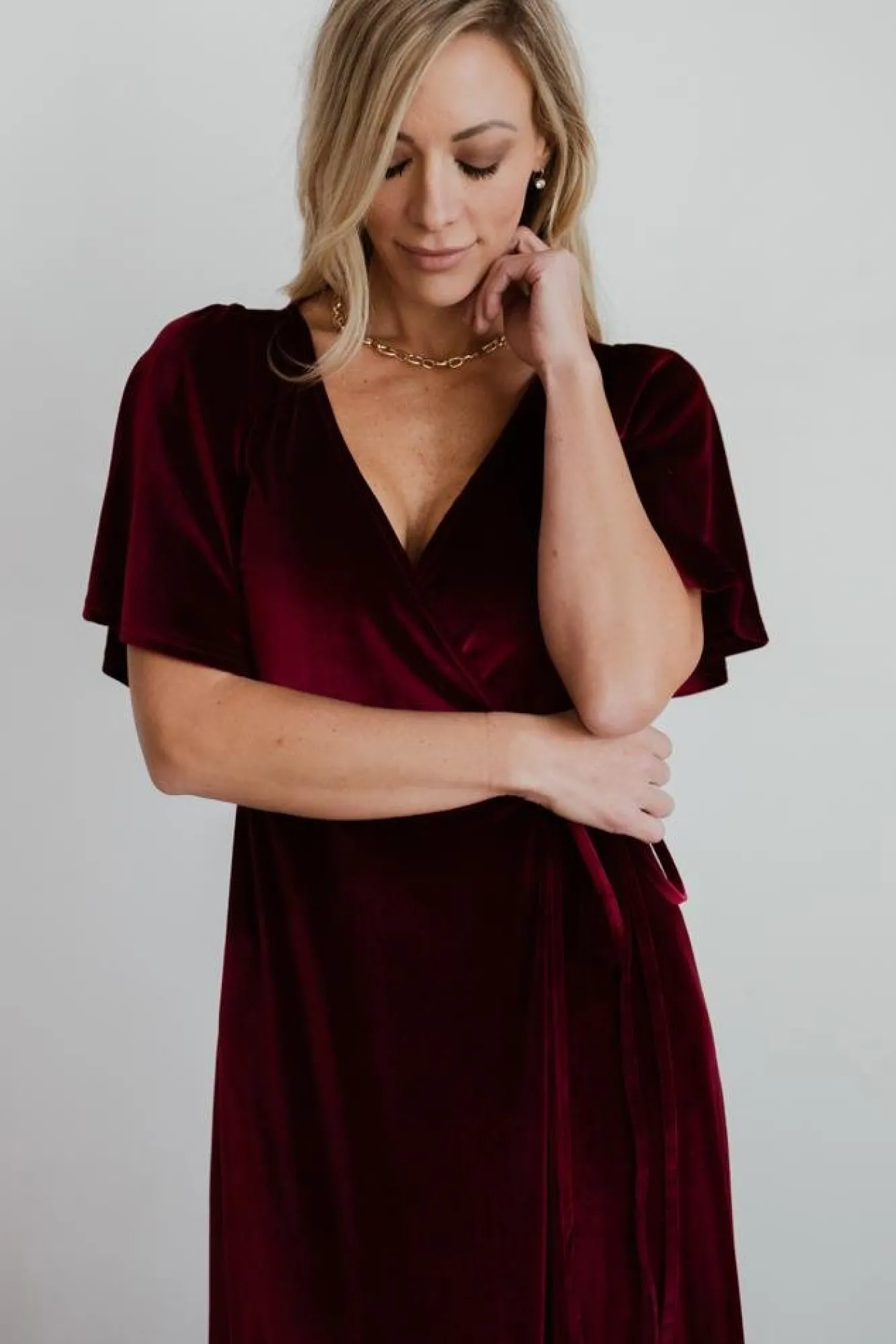 Baltic Born Meghan Velvet Wrap Maxi Dress |