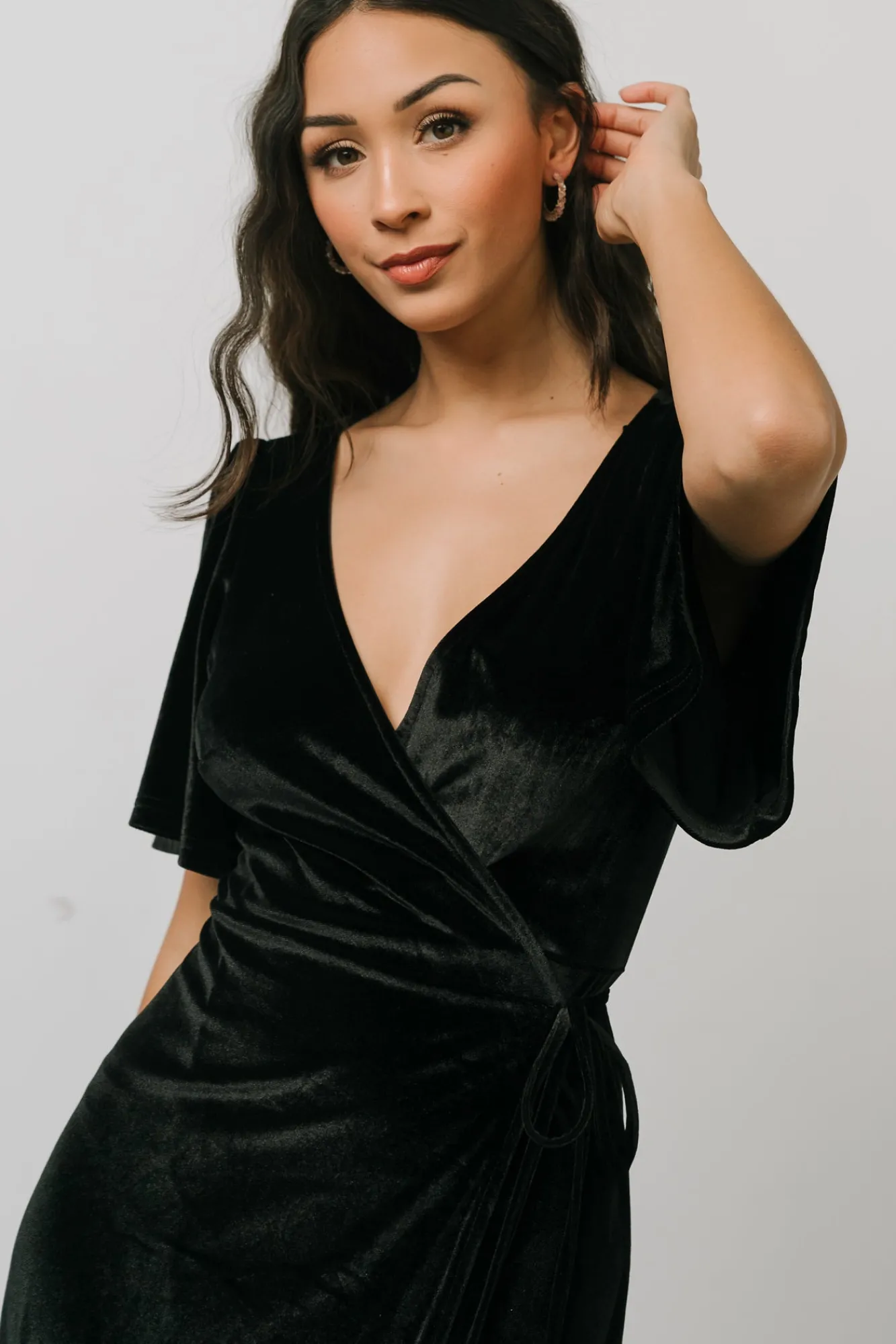 Baltic Born Meghan Velvet Wrap Maxi Dress |