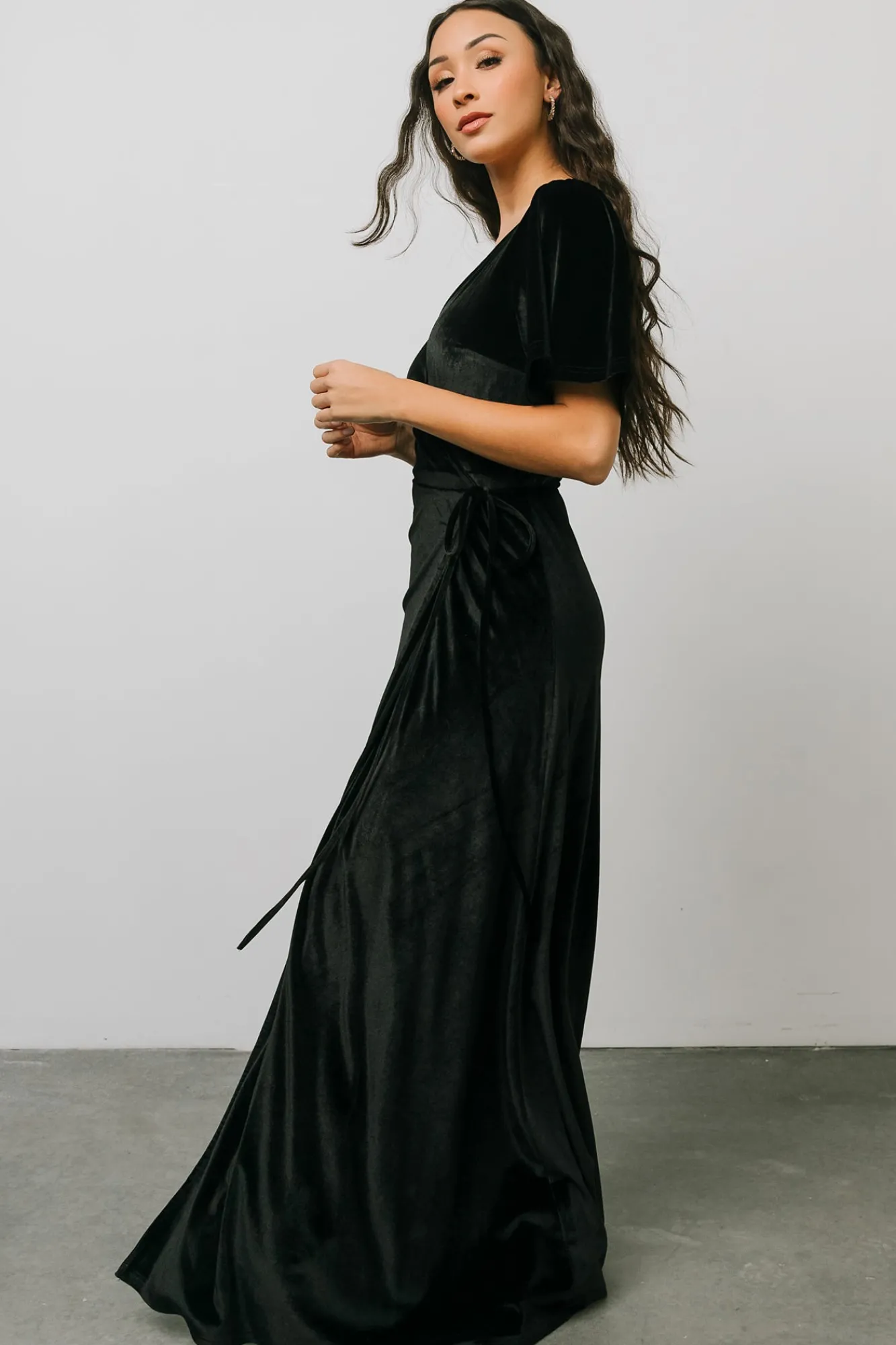 Baltic Born Meghan Velvet Wrap Maxi Dress |