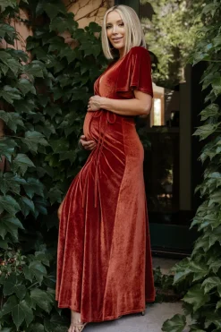 Baltic Born Meghan Velvet Wrap Maxi Dress |