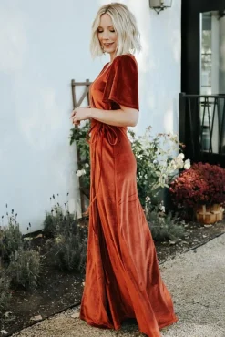 Baltic Born Meghan Velvet Wrap Maxi Dress |