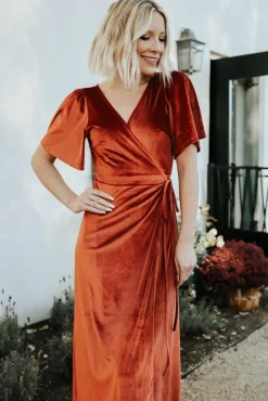 Baltic Born Meghan Velvet Wrap Maxi Dress |