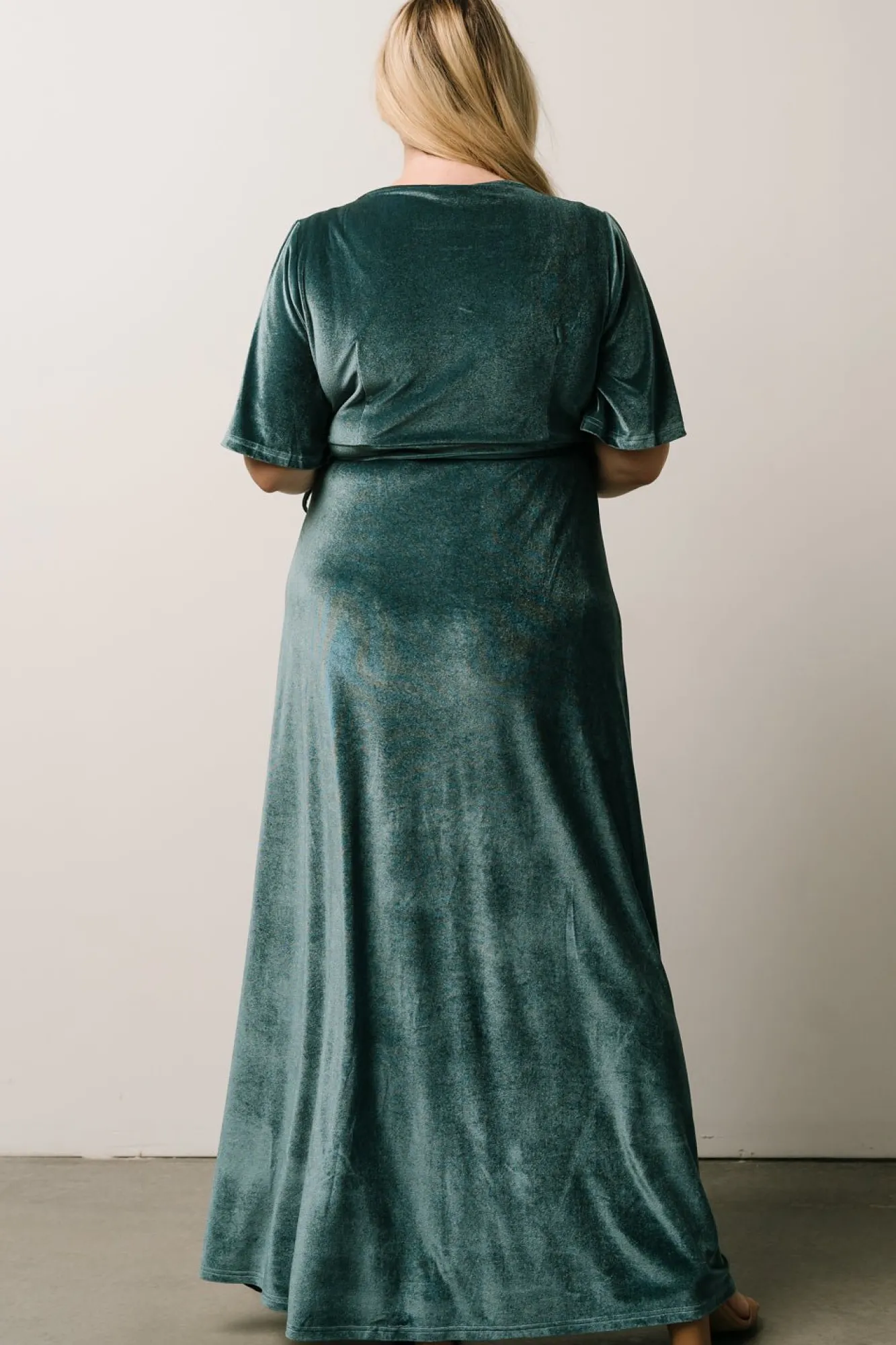 Baltic Born Meghan Velvet Wrap Maxi Dress | Persian Blue
