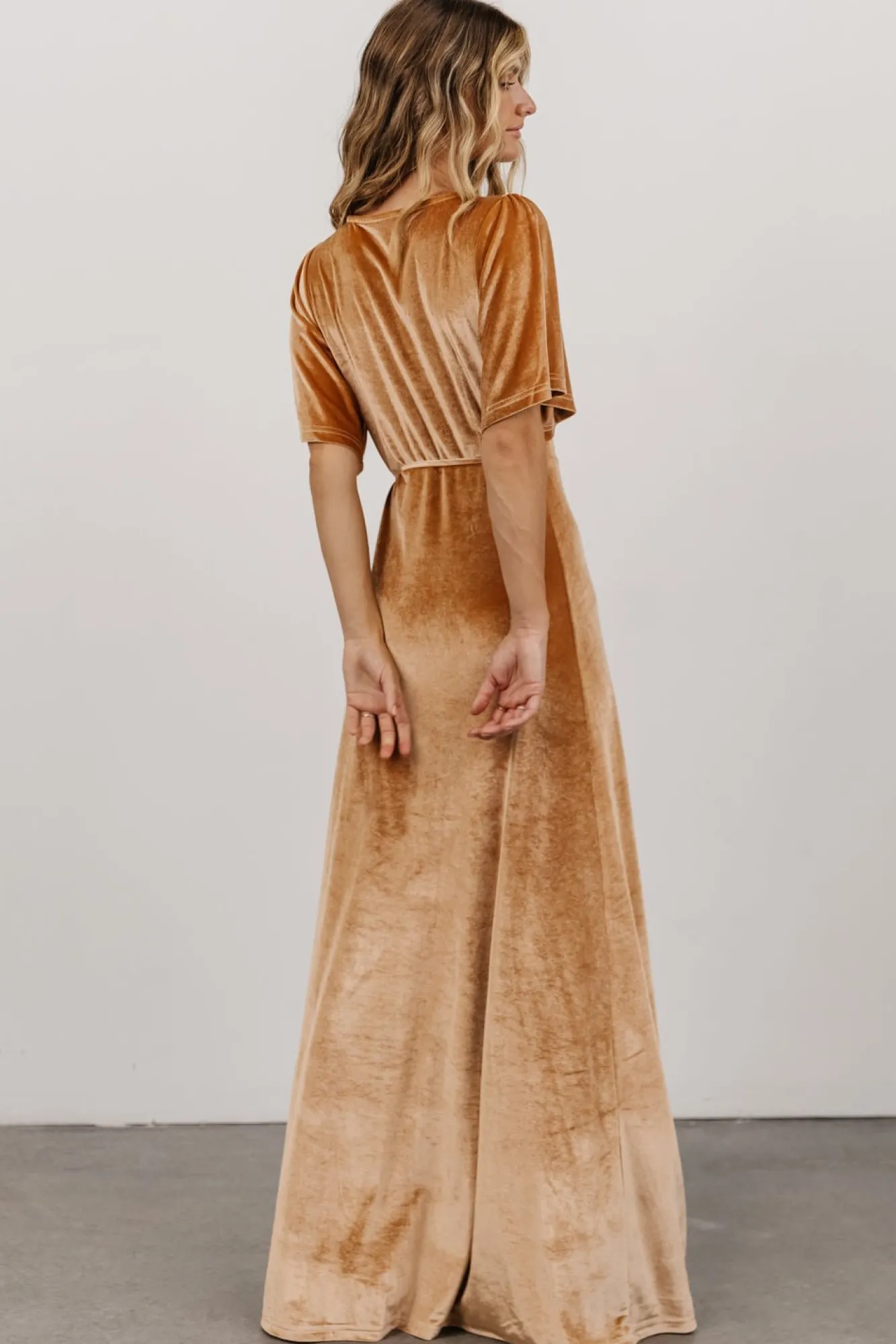 Baltic Born Meghan Velvet Wrap Maxi Dress | Golden Hour