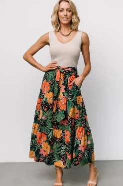 Baltic Born Melea Skirt | Navy Multi Floral