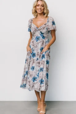 Baltic Born Melinda Midi Dress | Blue Floral