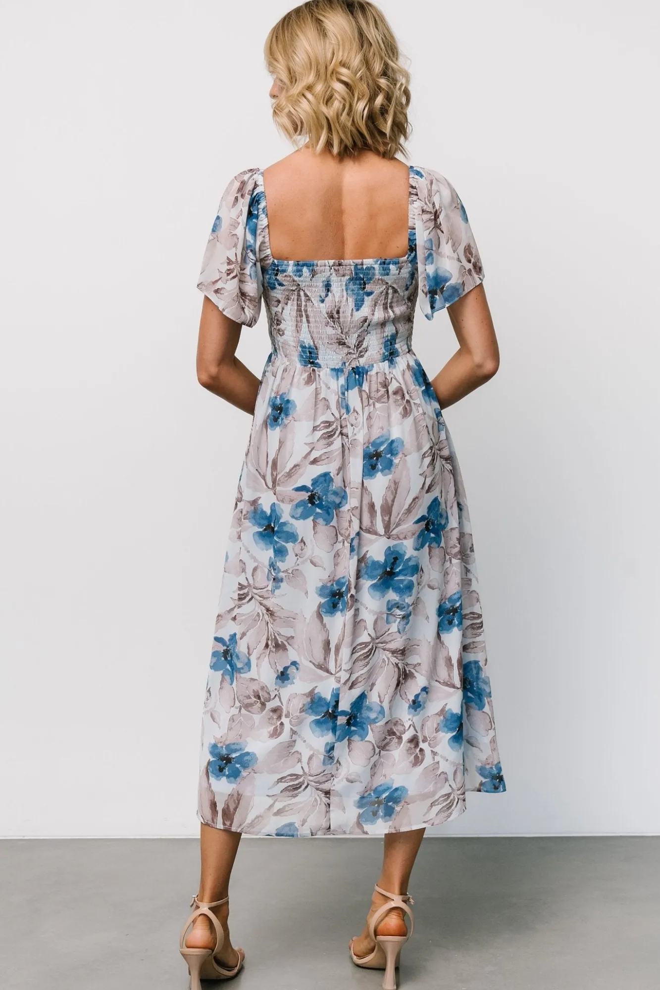Baltic Born Melinda Midi Dress | Blue Floral