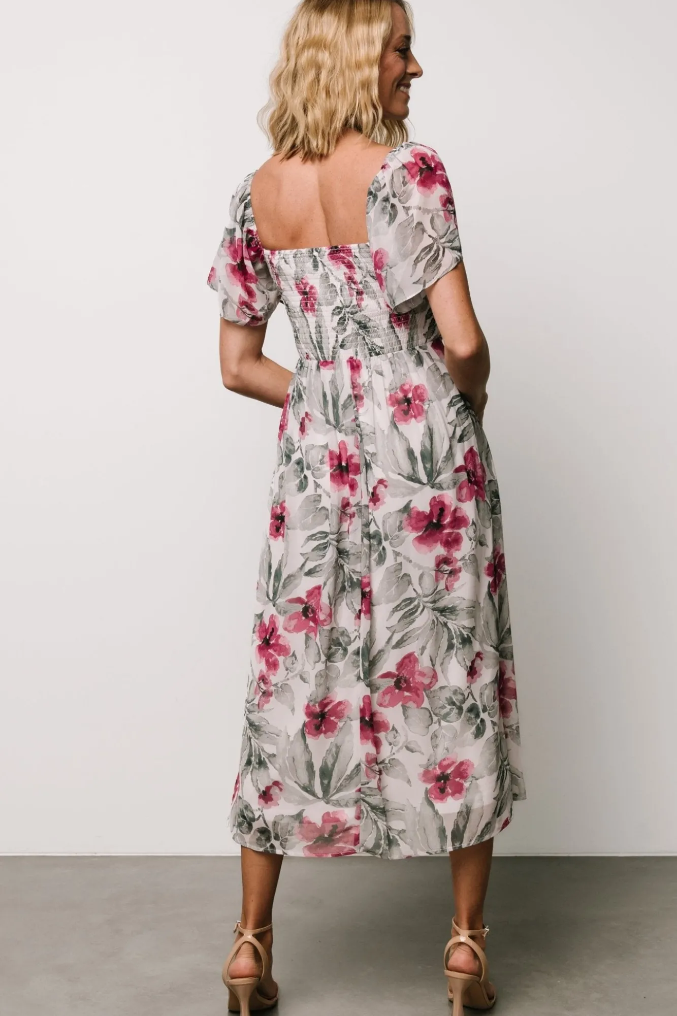 Baltic Born Melinda Midi Dress | Pink Floral