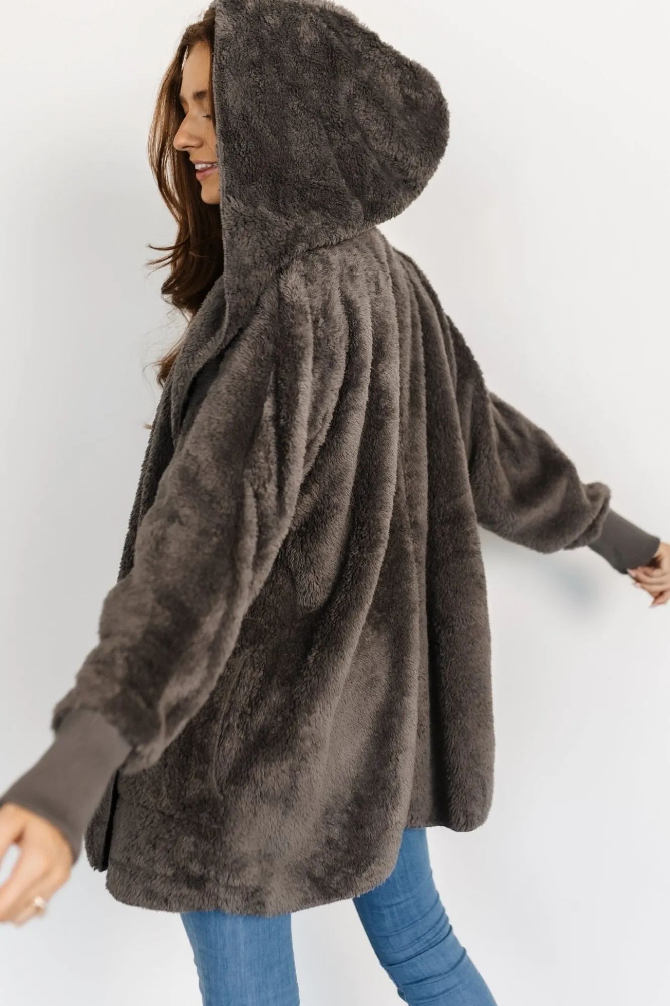 Baltic Born Melrose Teddy Jacket | Dark Gray