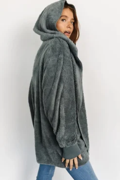 Baltic Born Melrose Teddy Jacket | Dusty Blue