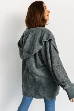 Baltic Born Melrose Teddy Jacket | Dusty Blue