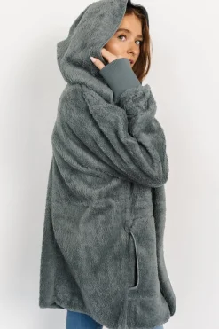 Baltic Born Melrose Teddy Jacket | Dusty Blue