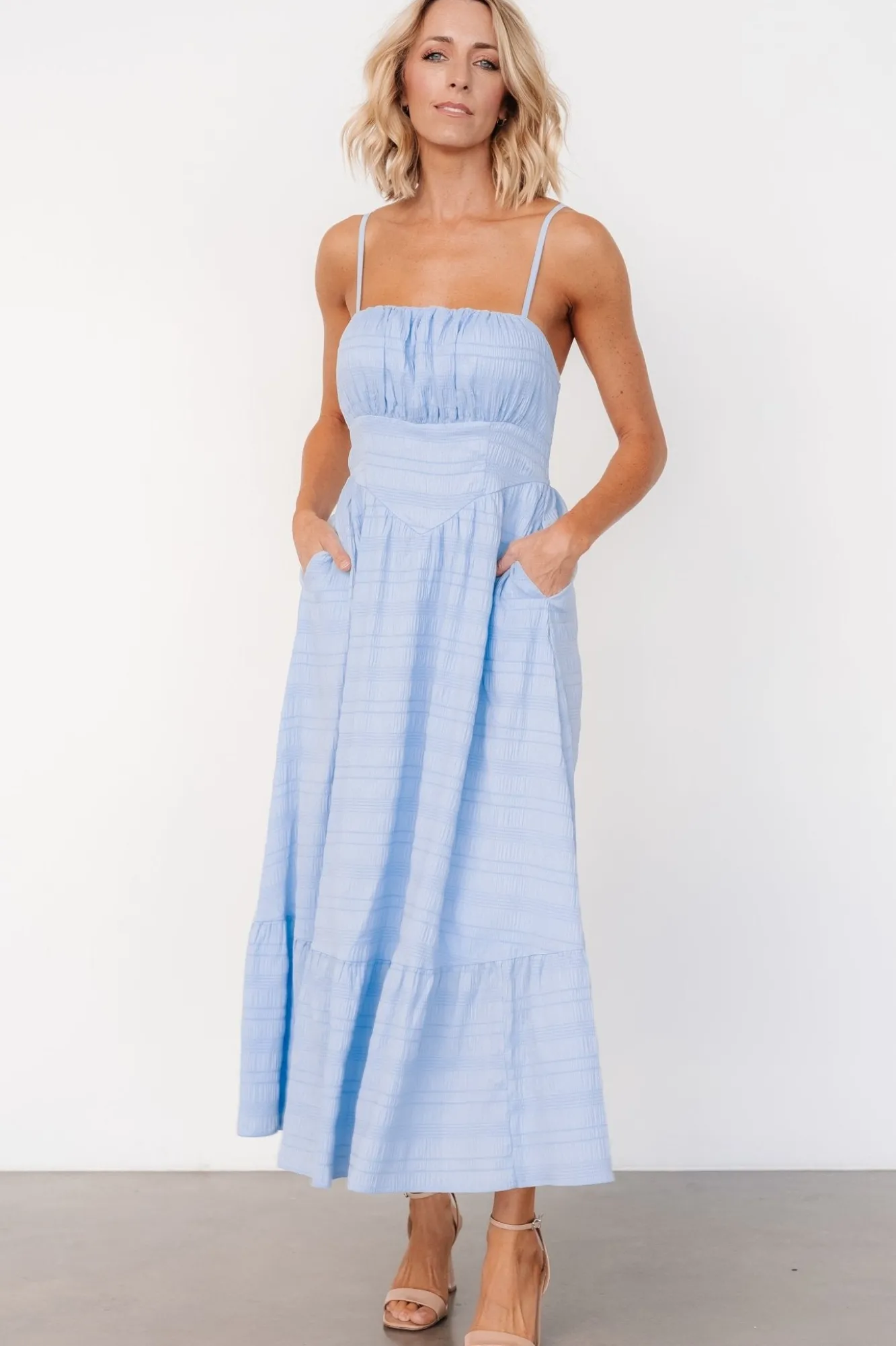 Baltic Born Mikayla Textured Tank Dress | Light Blue