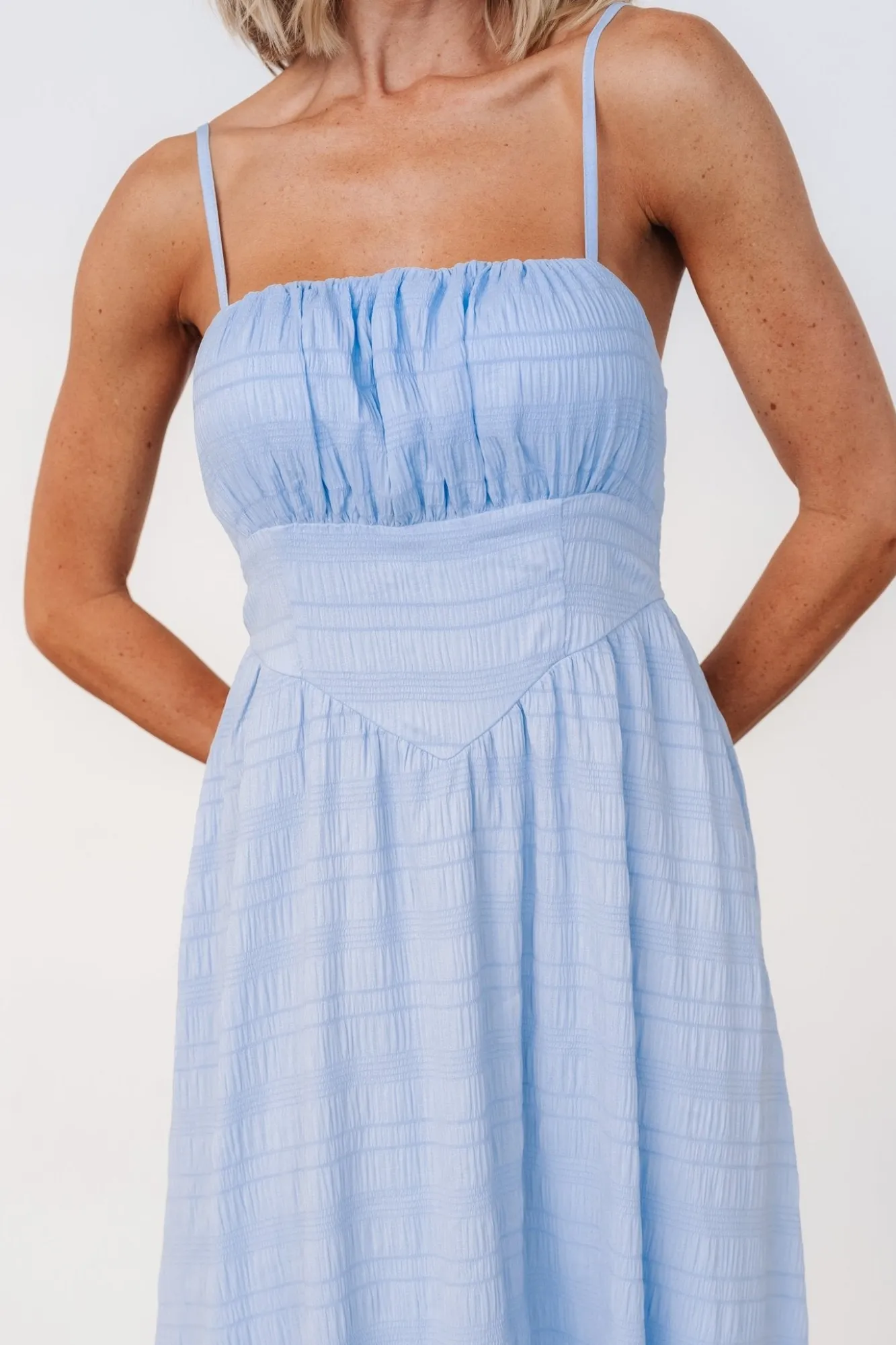 Baltic Born Mikayla Textured Tank Dress | Light Blue