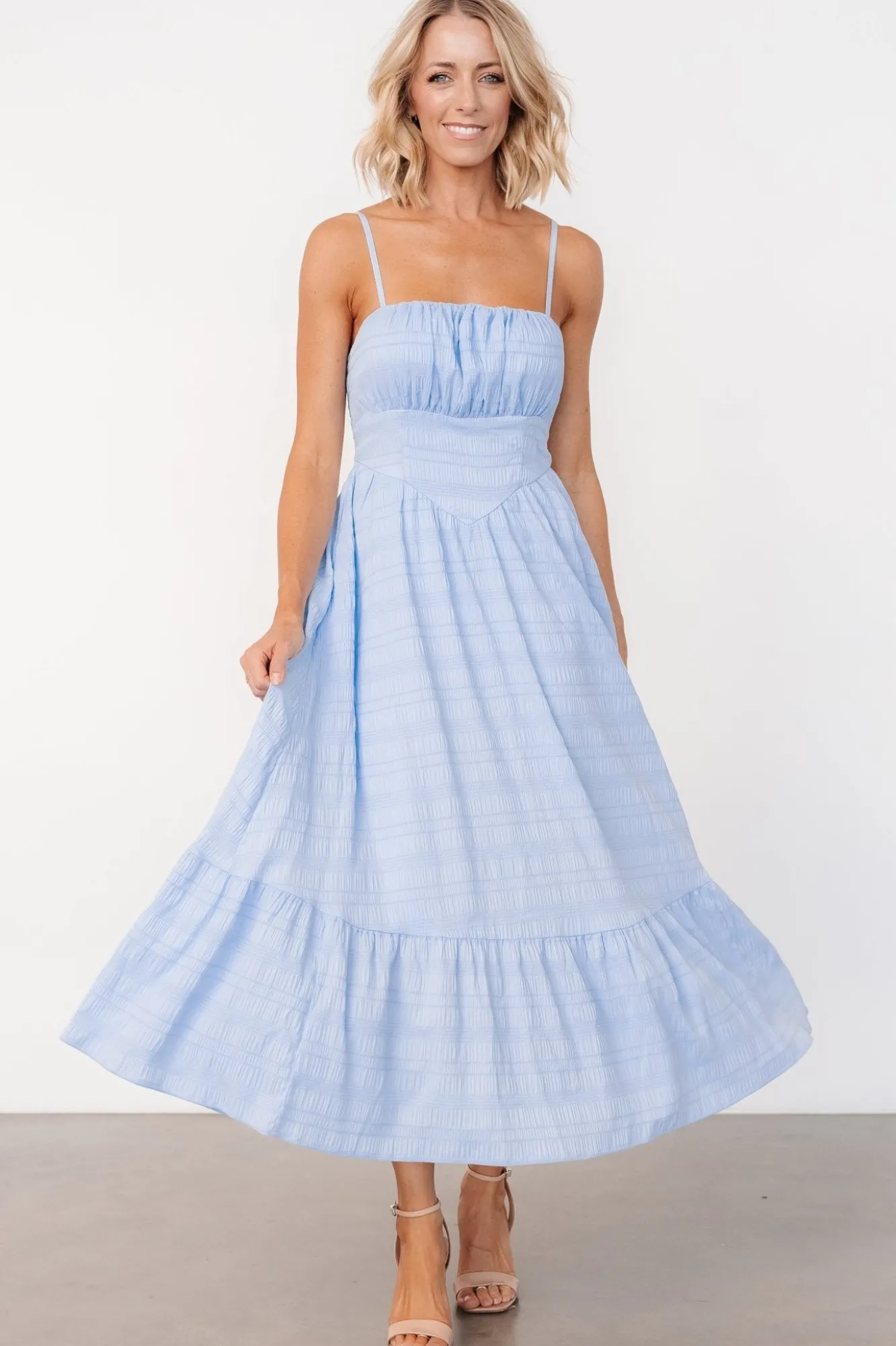 Baltic Born Mikayla Textured Tank Dress | Light Blue