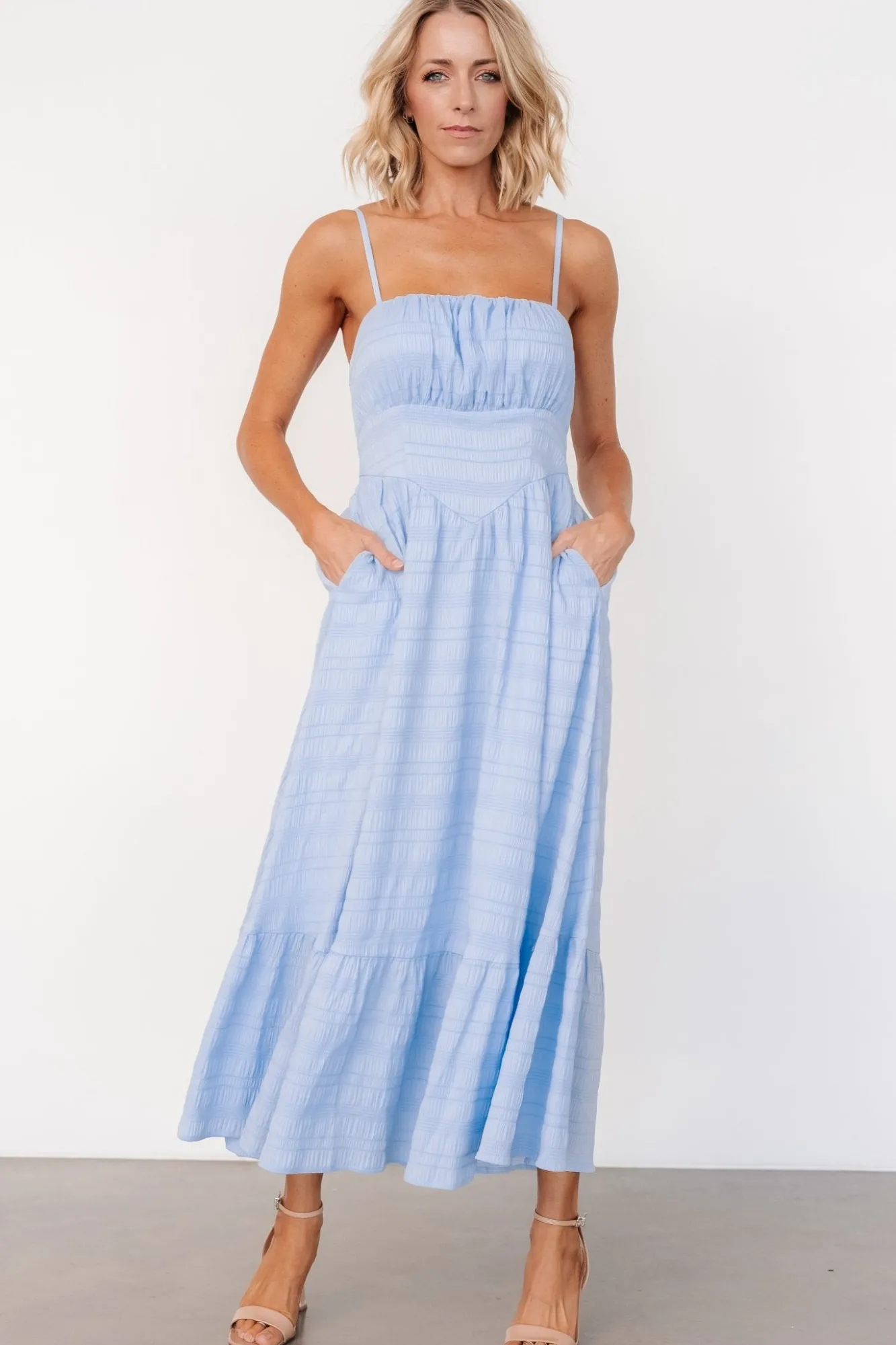 Baltic Born Mikayla Textured Tank Dress | Light Blue