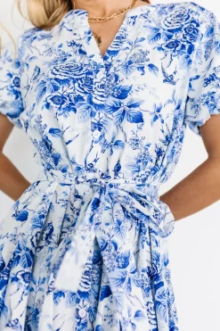 Baltic Born Mikki Mini Dress | White + Blue