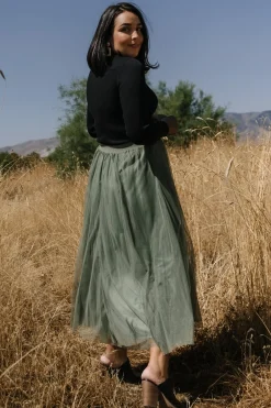 Baltic Born Mila Tulle Skirt | Dark Sage