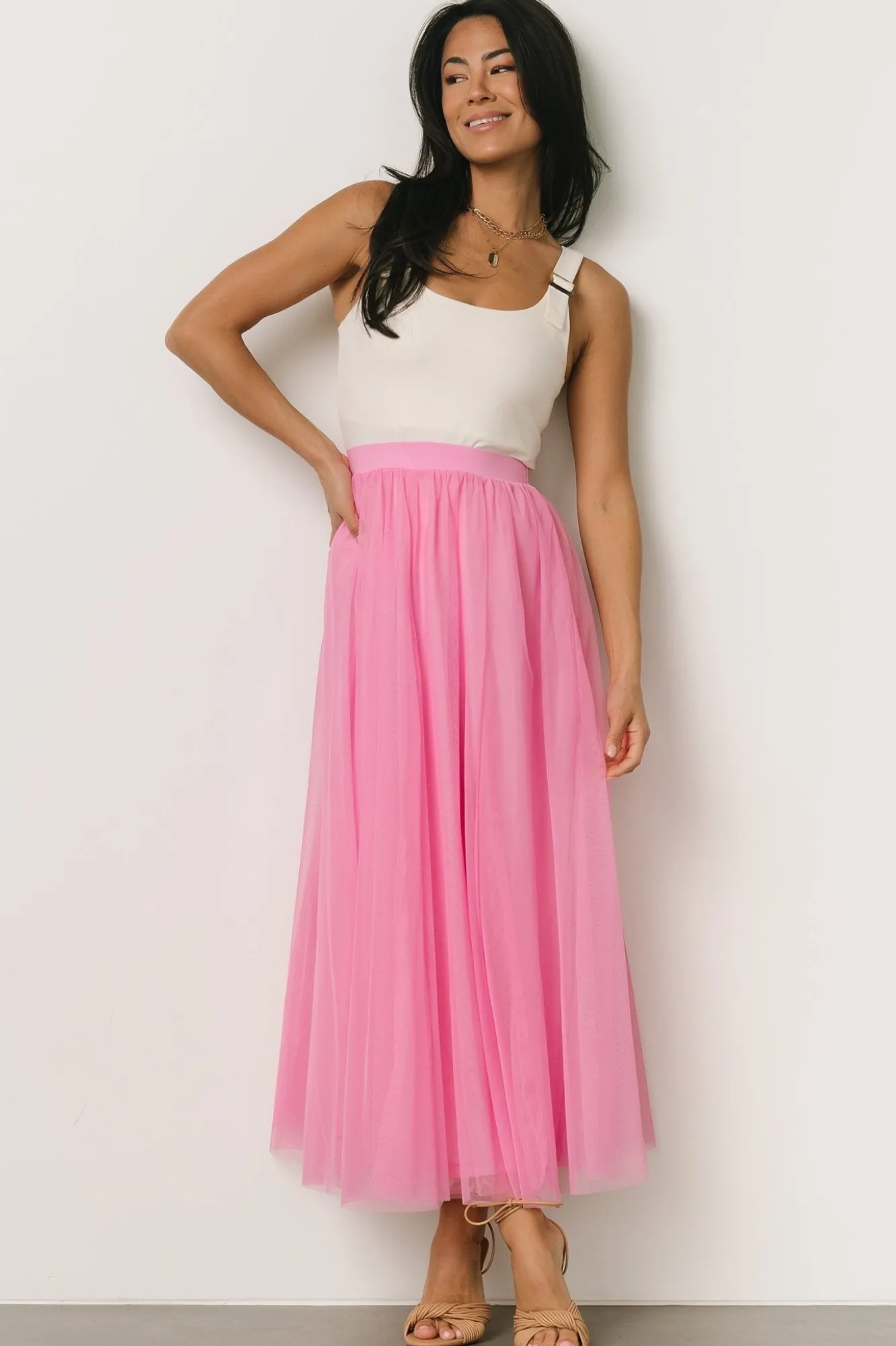 Baltic Born Mila Tulle Skirt | Taffy Pink