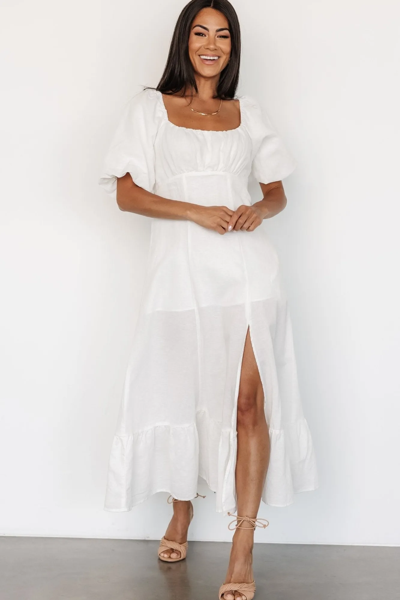 Baltic Born Millie Linen Dress | Off White