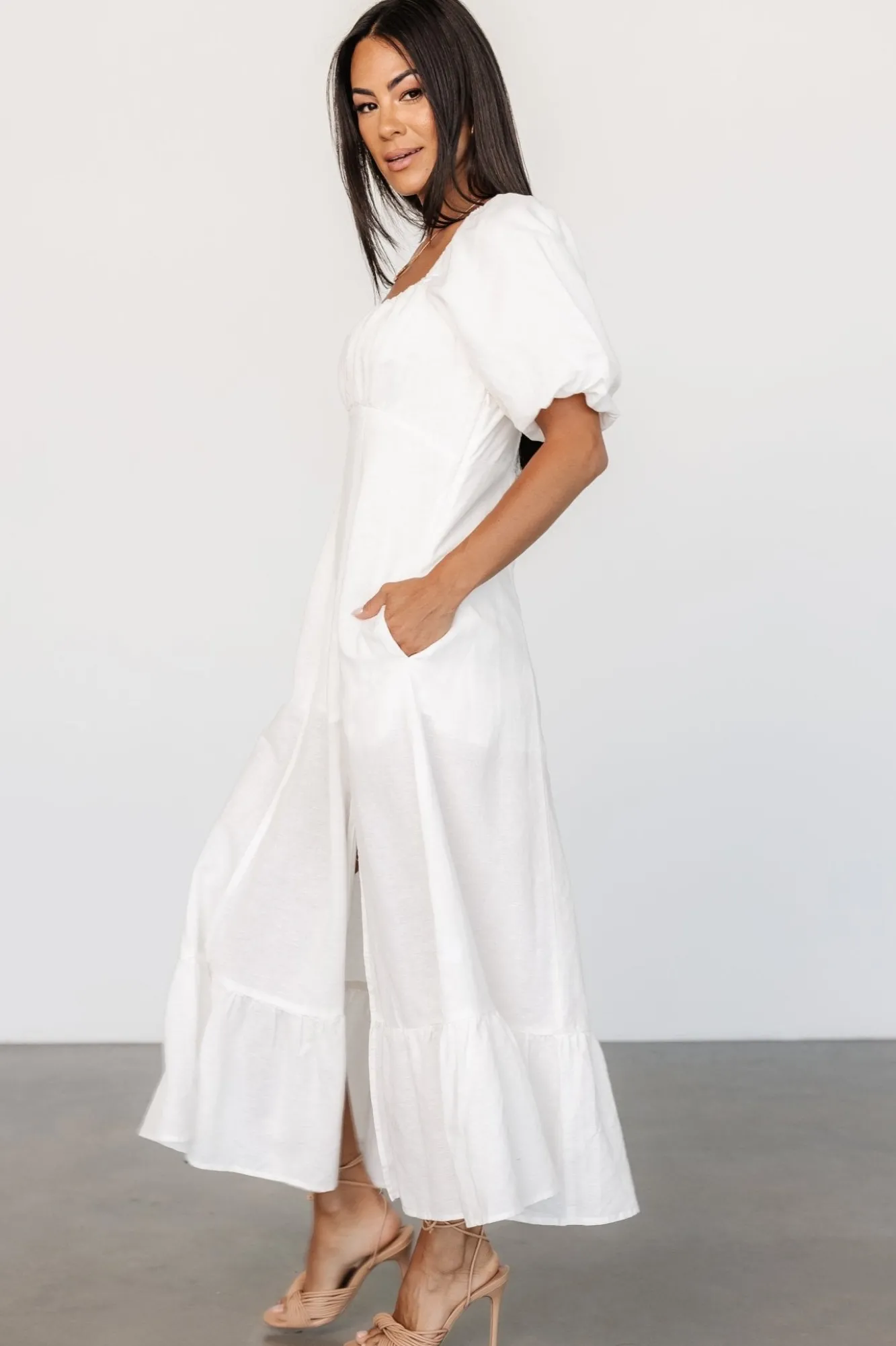 Baltic Born Millie Linen Dress | Off White