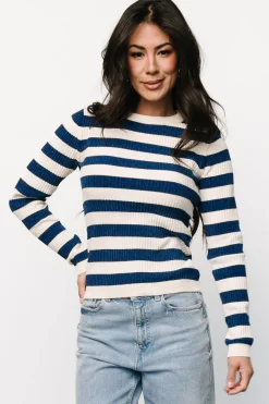 Baltic Born Milwaukee Striped Sweater | Blue + Ivory